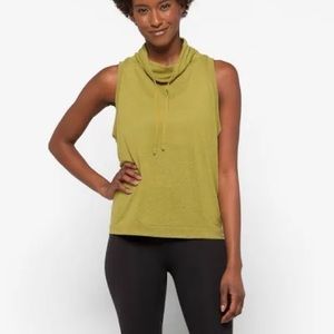 Prana Cozy Up Barmsee Tank Women’s Large Hemp Blend Green EUC